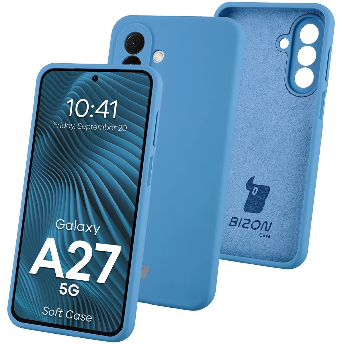 Silikonowe etui Bizon Soft Case do Galaxy A27 5G, niebieskie