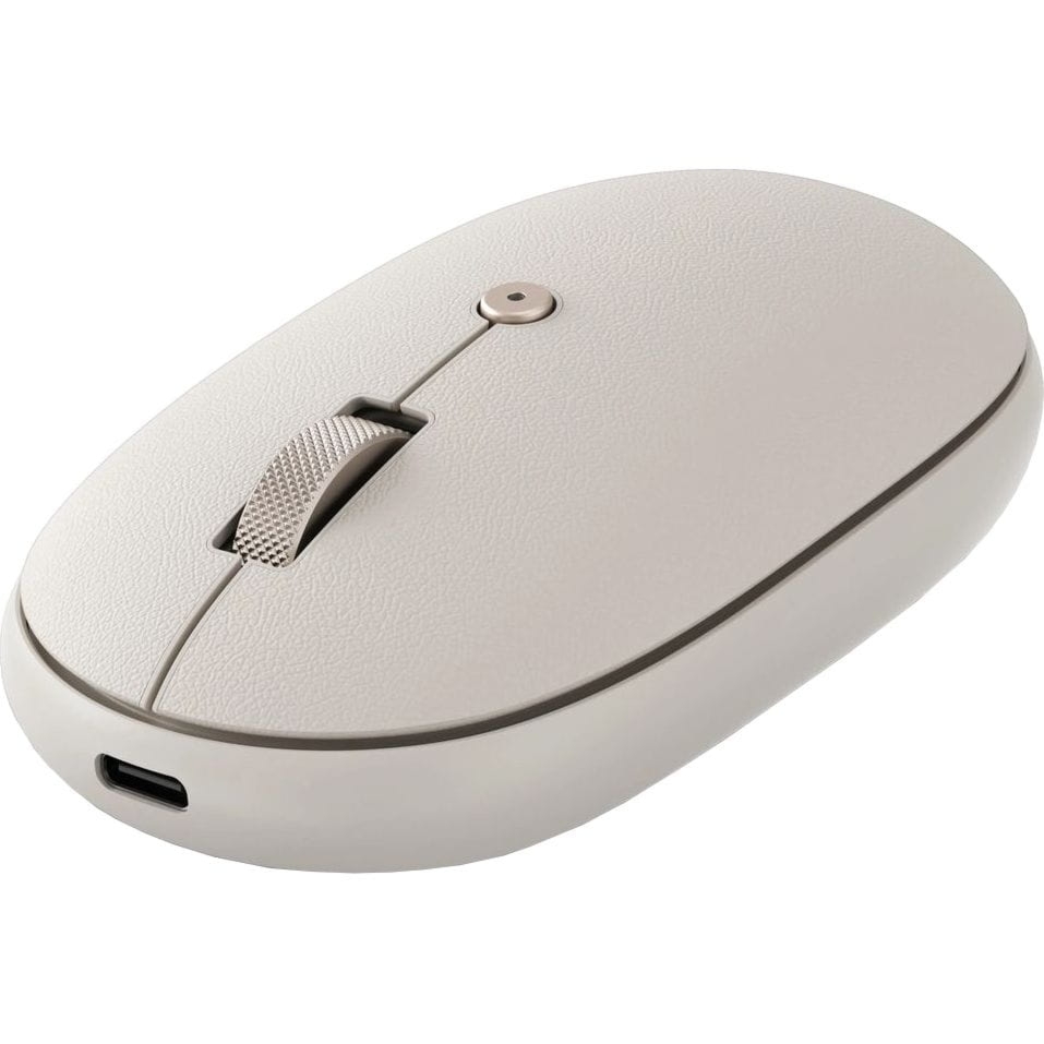 Bezprzewodowa mysz optyczna, Satechi OntheGo Bluetooth Mouse, USB-C, beżowa