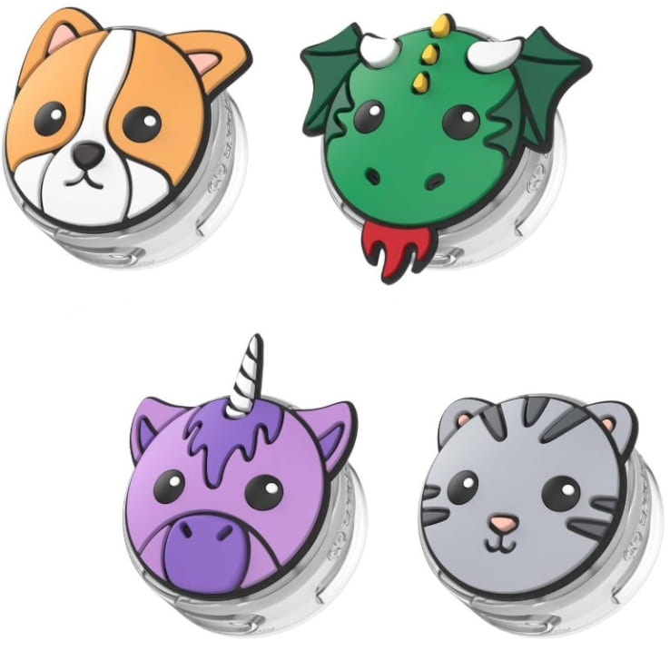 Etui / uchwyt do Apple AirTag Speck Tagimals dla dzieci, do sznurowadeł, 4 sztuki