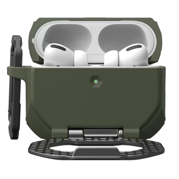 Etui pancerne Urban Armor Gear UAG Monarch do Apple AirPods Pro 3, zielono-srebrne