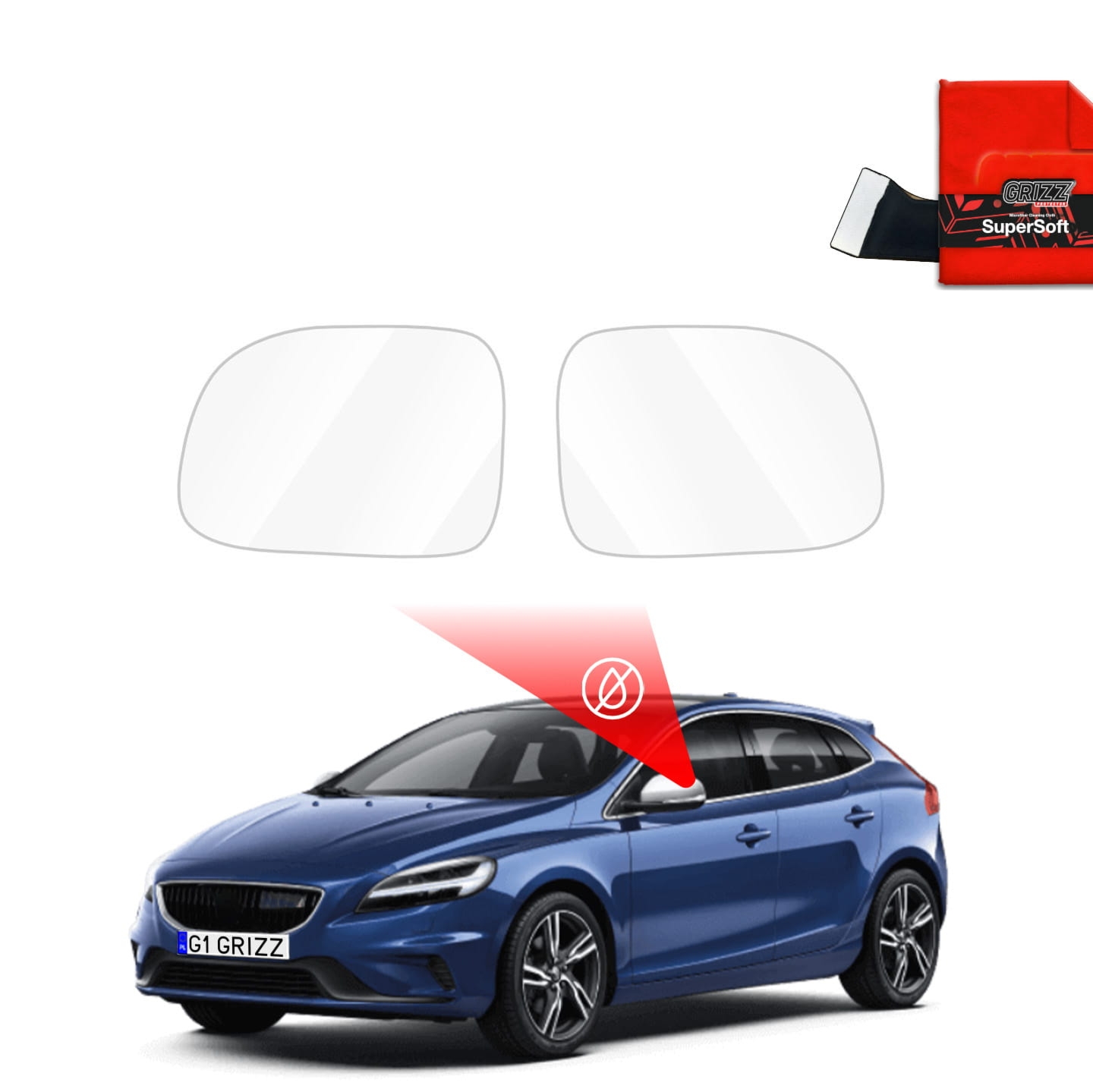Folia przeciwdeszczowa Grizz Protector na lusterka do Volvo V40 (2012-2016)