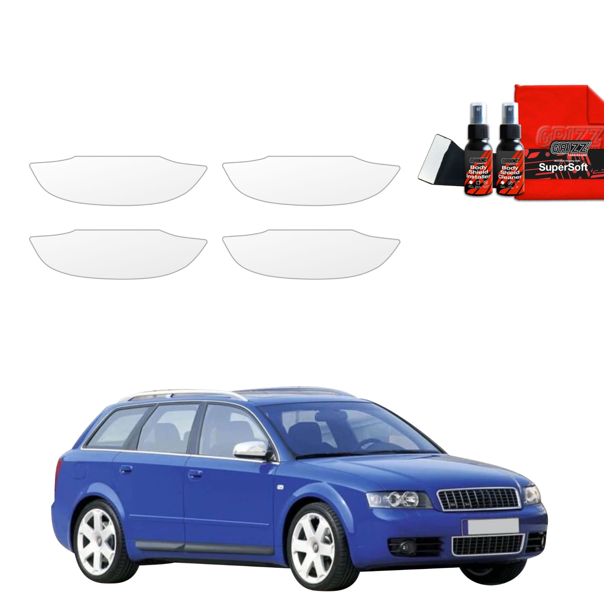 4w1 Folia ochronna pod klamki Grizz Protector do Audi A4 B6 Avant (2000-2006)