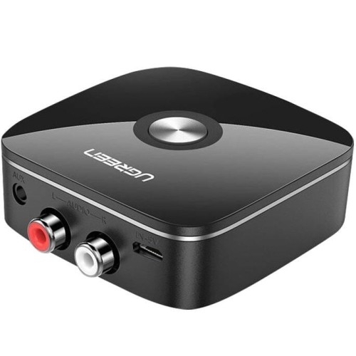 Image of Odbiornik dźwięku Bluetooth 5.1 Ugreen, aptX HD, 2x RCA, AUX 3.5mm, czarny