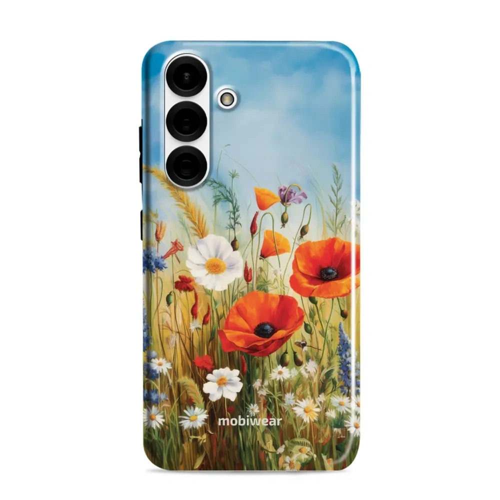 Etui ochronne do Galaxy S25 Plus, Mobiwear Elite Pro, łąkowe kwiaty