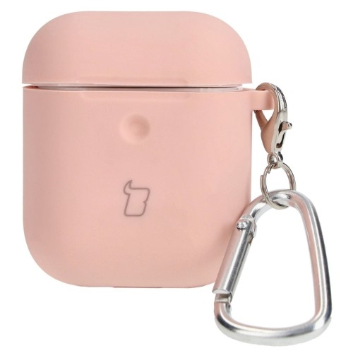 Image of Etui Bizon Case Headphone Silicone do AirPods 1/2, jasnoróżowe