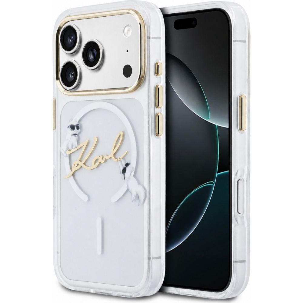 Etui Karl Lagerfeld Hardcase Script Logo do iPhone 18 Pro Max / 17 Pro Max do MagSafe, przezroczyste