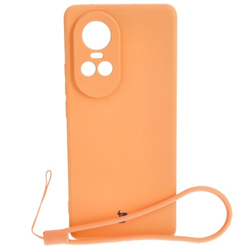 Image of Etui Bizon Case Silicone Sq do Oppo Reno 10 Pro 5G, pomarańczowe