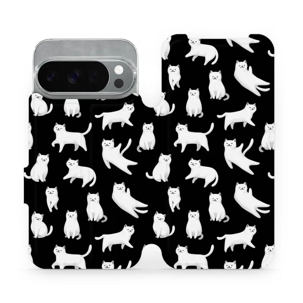 Etui z klapką do Pixel 10 Pro, Mobiwear Book, kotki luna