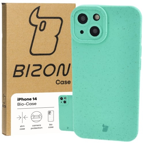 Image of Ekologiczne etui Bizon Bio-Case do iPhone 14, zielone