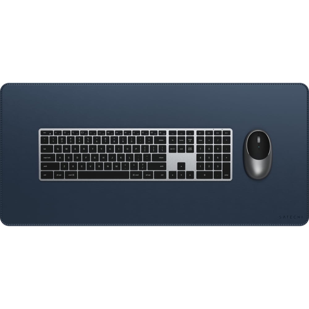 Podkładka na biurko ze skóry wegańskiej, Satechi Premium Desk Mat, granatowa