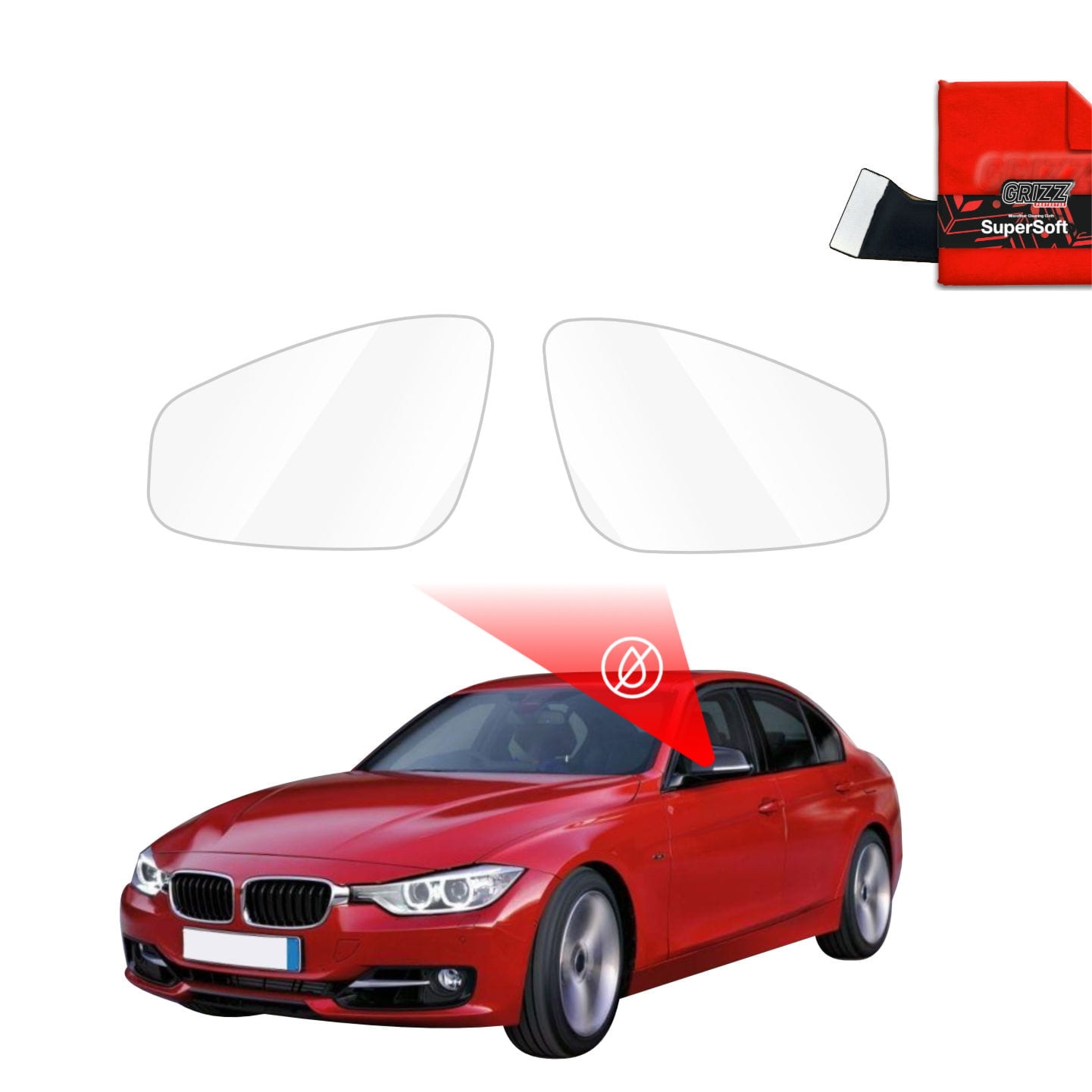 Folia przeciwdeszczowa Grizz Protector na lusterka do BMW 3 F30 Sedan Pre-LCI (2011-2015)