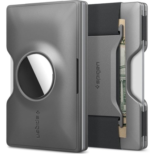 Image of Portfel RFID na karty, etui Spigen Wallet S Card Holder do Apple AirTag, szare