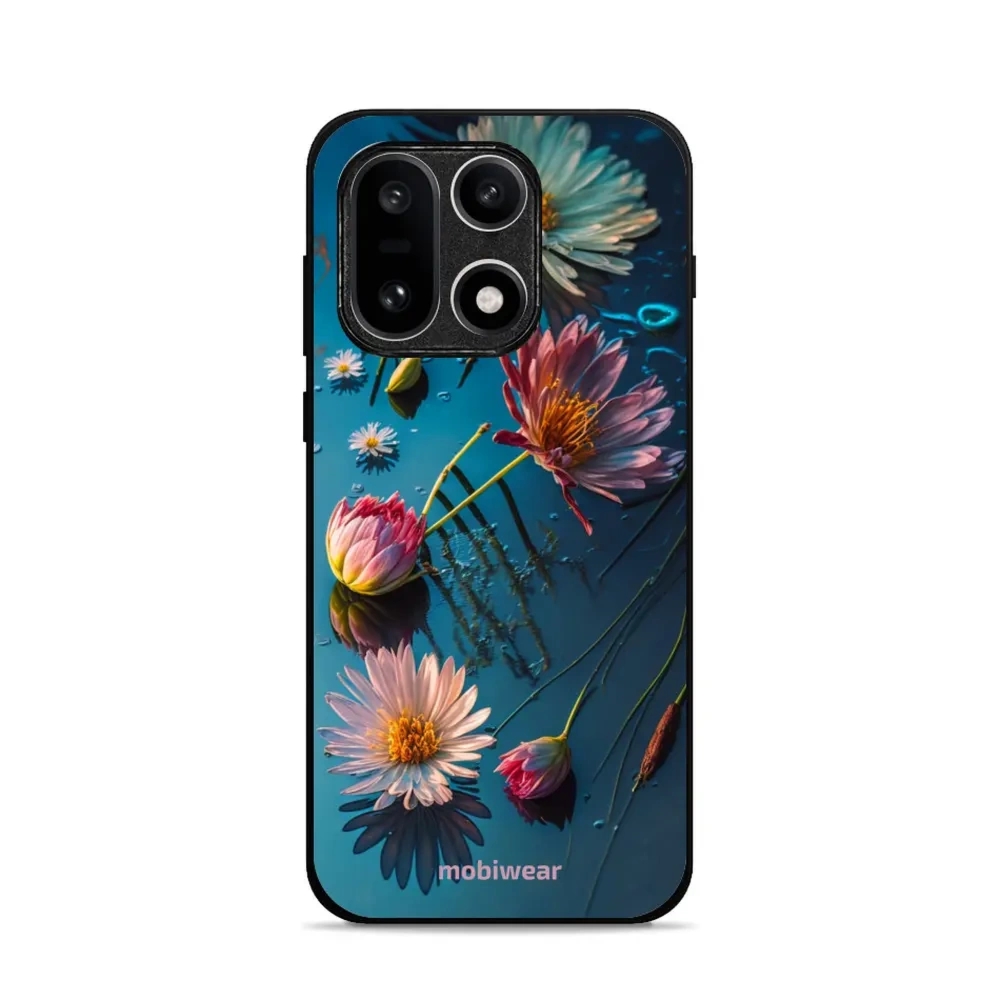 Etui ochronne do OnePlus 15, Mobiwear Glossy Case, niebiesko-kwieciste