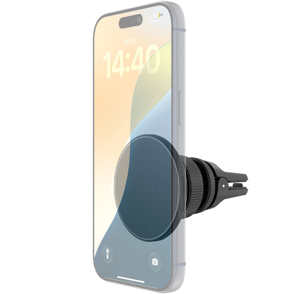 Uchwyt samochodowy do kratki nawiewu Fixed MagRound 3 Car Mount 25W, Qi2.2/MagSafe, czarny