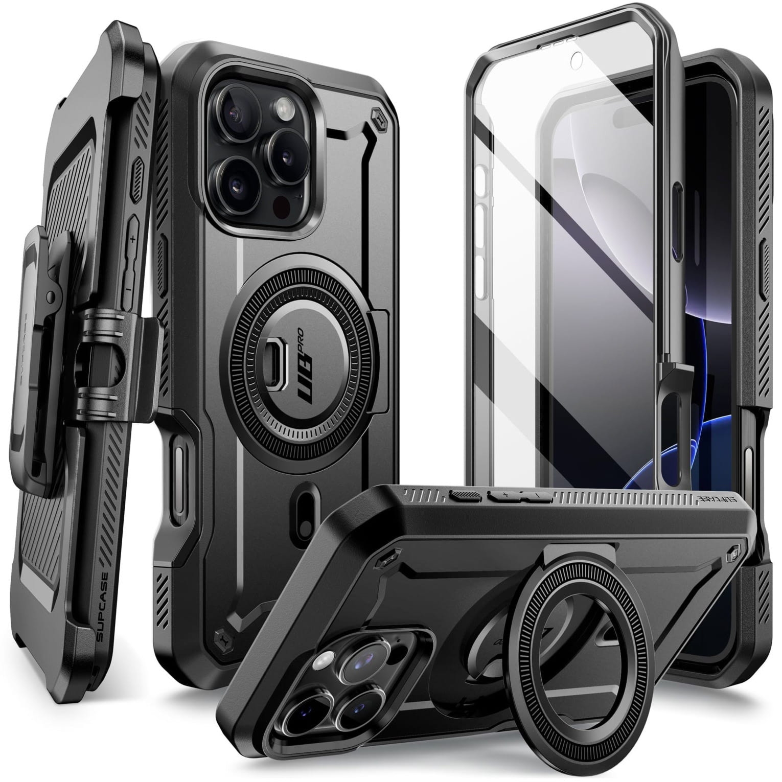 Etui pancerne Supcase UB Pro Mag do MagSafe SP do iPhone 16 Pro Max, czarne