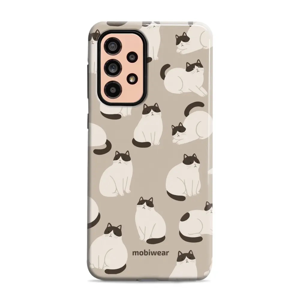 Etui ochronne do Galaxy A53 5G, Mobiwear Elite Pro, kawa miau