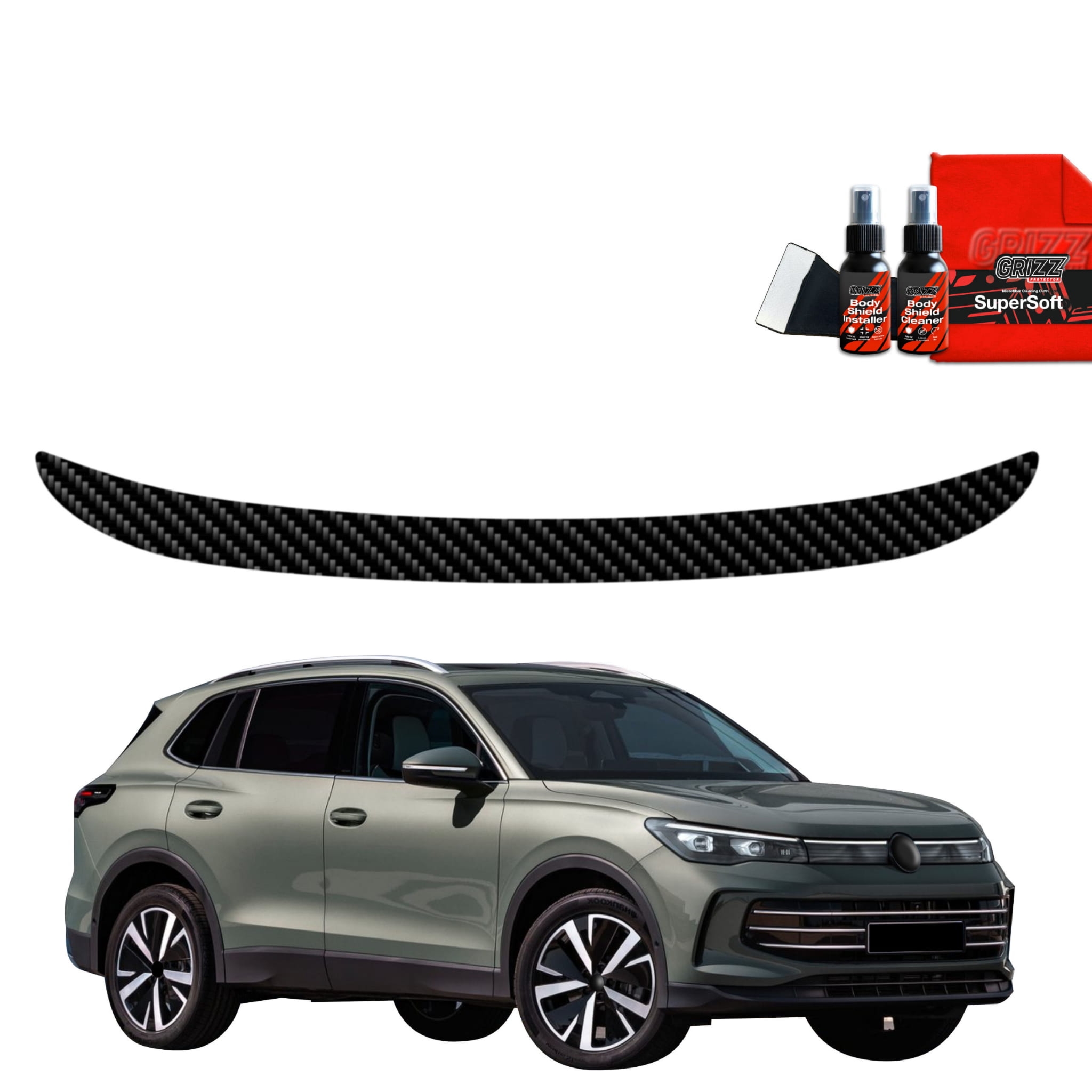 Folia karbonowa Grizz Protector na próg bagażnika do Volkswagen VW Tiguan 3 (2024-2026)