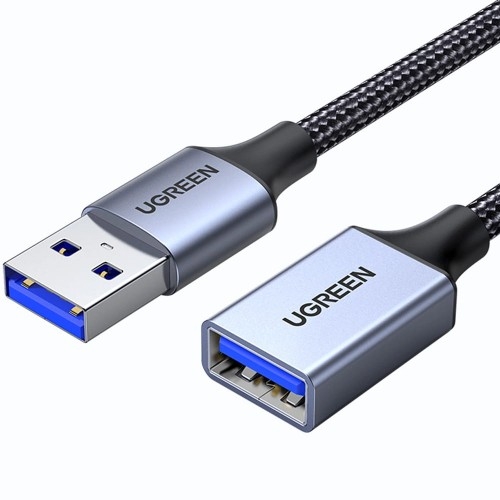 Image of Kabel, adapter Ugreen USB 3.0 (męski) - USB 3.0 (żeński), przedłużacz 5Gb/s, 5 m, szary