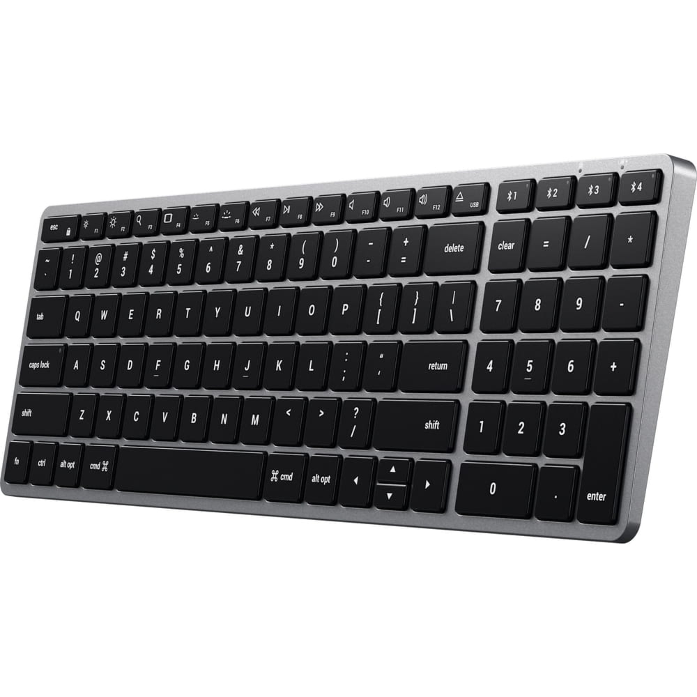 Klawiatura bezprzewodowa z układem numerycznym, Satechi Slim X2, Bluetooth 5.0 + USB-C, szara