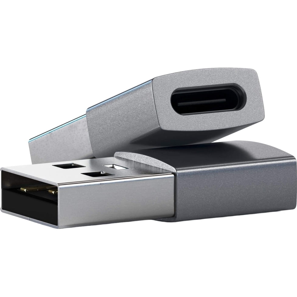 Przejściówka USB-A – USB-C, Satechi Aluminum Adapter, szara
