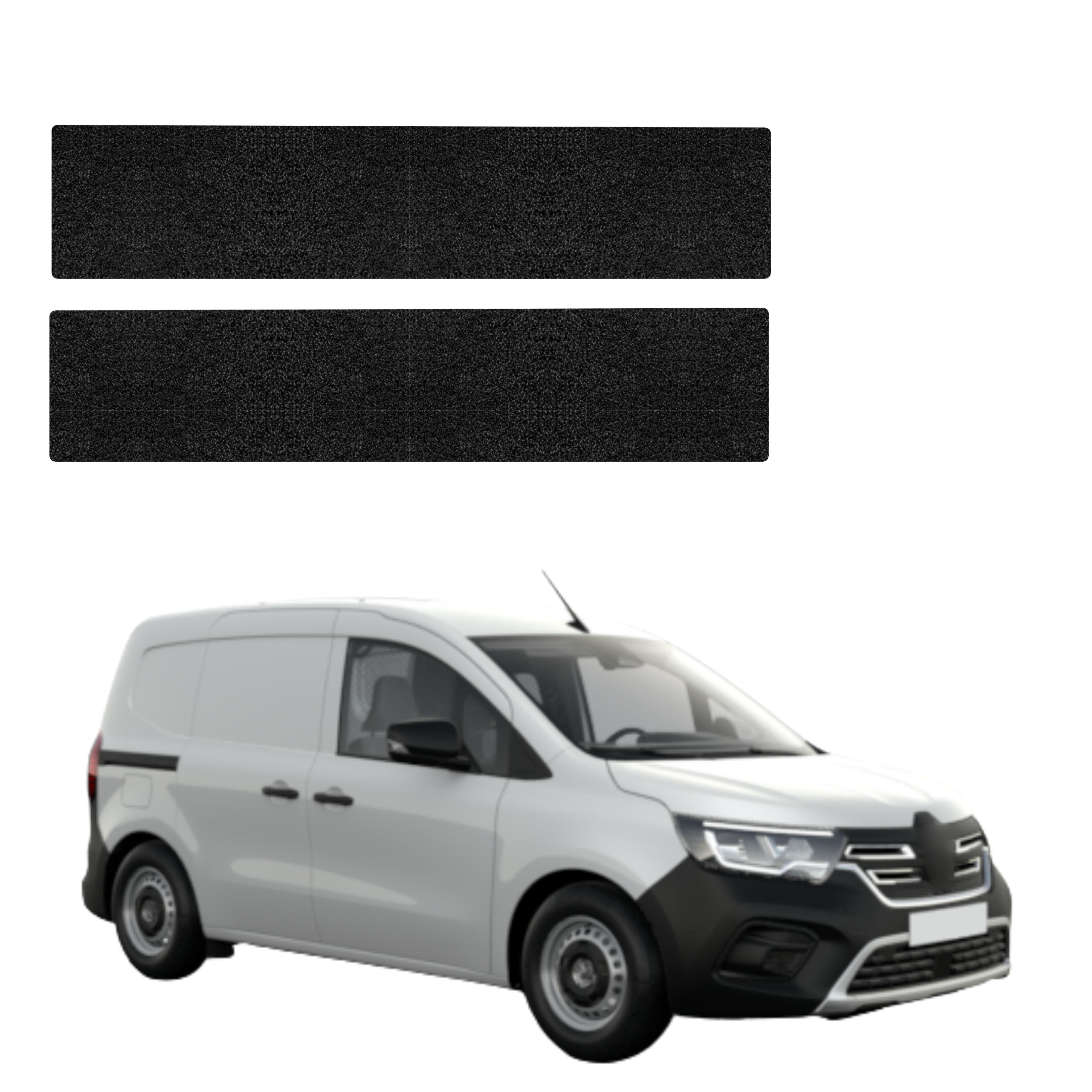 2w1 Czarna powłoka techniczna Grizz Protector na przednie progi Renault Kangoo Van (2021-2026)