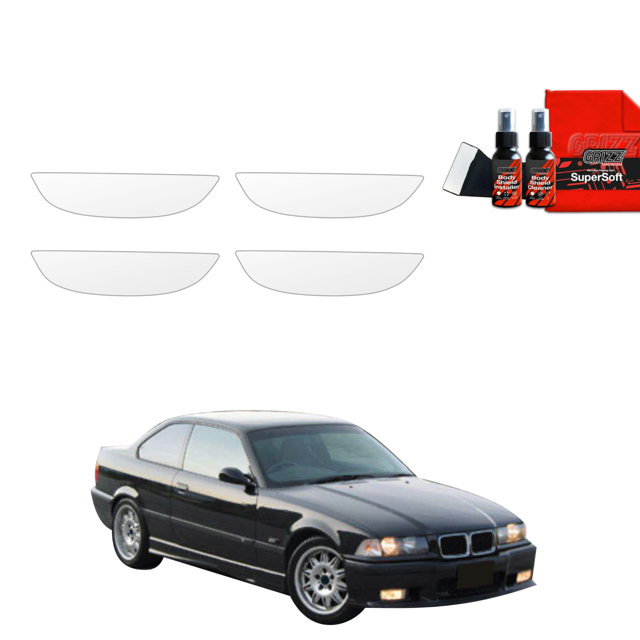 4w1 Folia ochronna pod klamki Grizz Protector do BMW 3 E36 Coupe (1991-1999)