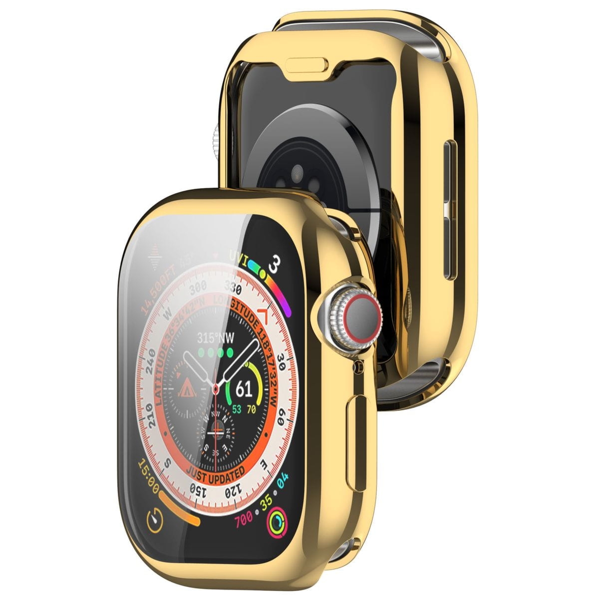 Etui z osłoną ekranu Bizon Case Watch Felipe do Apple Watch 11 / 10 (46mm), złote