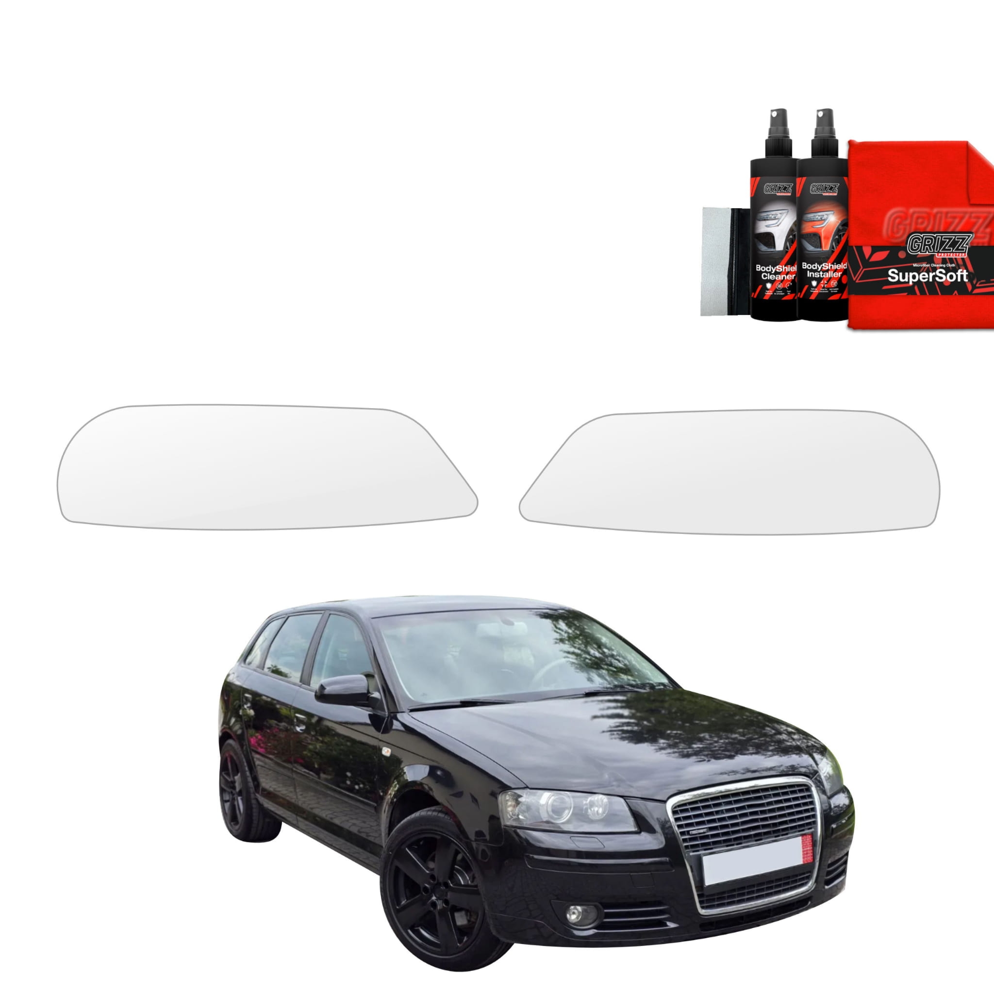 2w1 Folia ochronna na lampy Grizz Protector do Audi A3 8P Hatchback 5D (2003-2008)