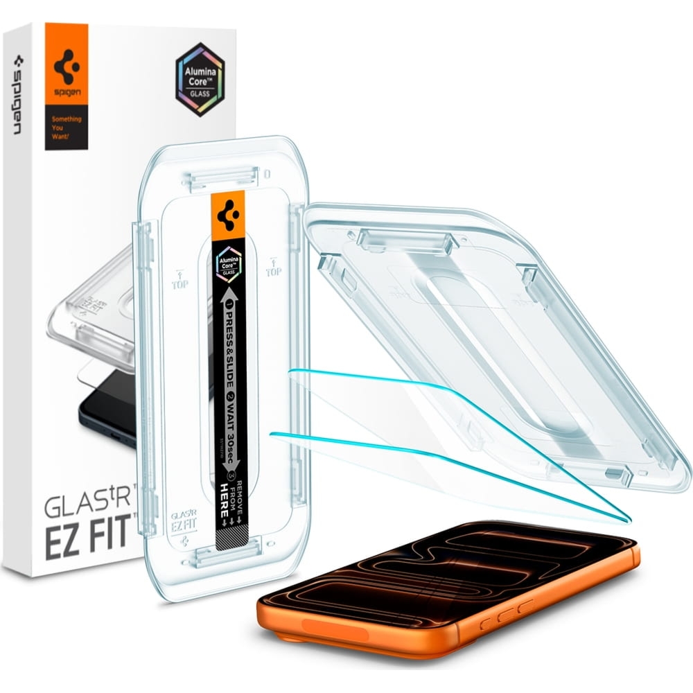 OUTLET: Szkło do etui + Aplikator Spigen Glas.tR EZ Fit 2-Pack (AC) do iPhone 18 Pro Max / 17 Pro Max / 16 Pro Max