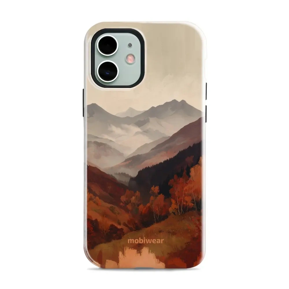 Etui ochronne do iPhone 12, Mobiwear Elite Pro MagSafe, mglista dolina w górach