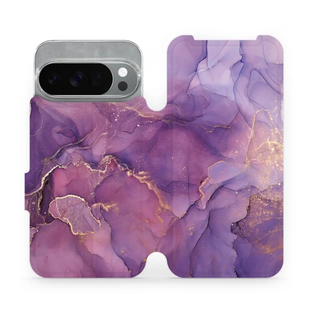 Etui z klapką do Google Pixel 10 Pro, Mobiwear Book, fioletowe