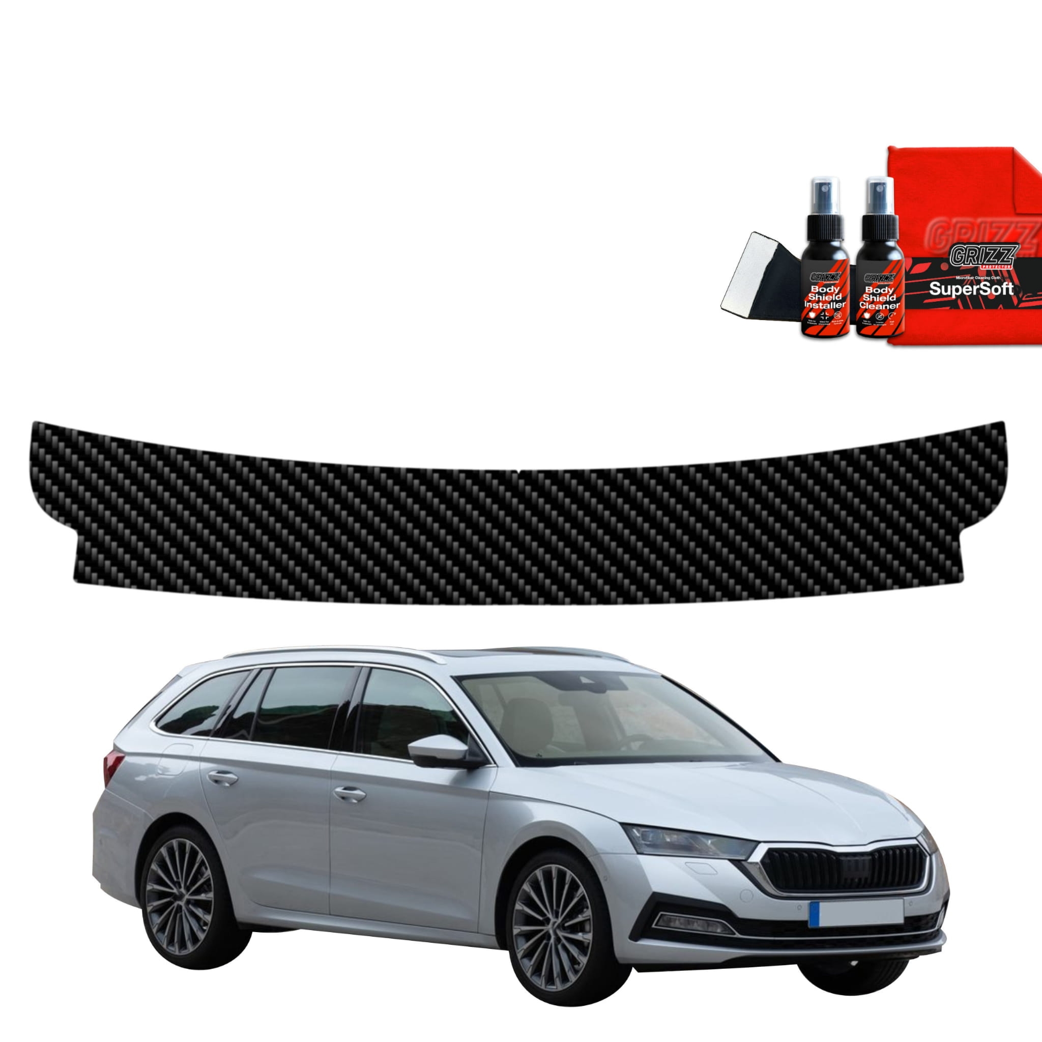 Folia karbonowa Grizz Protector na próg bagażnika do Skoda Octavia 4 Kombi (2019-2024)