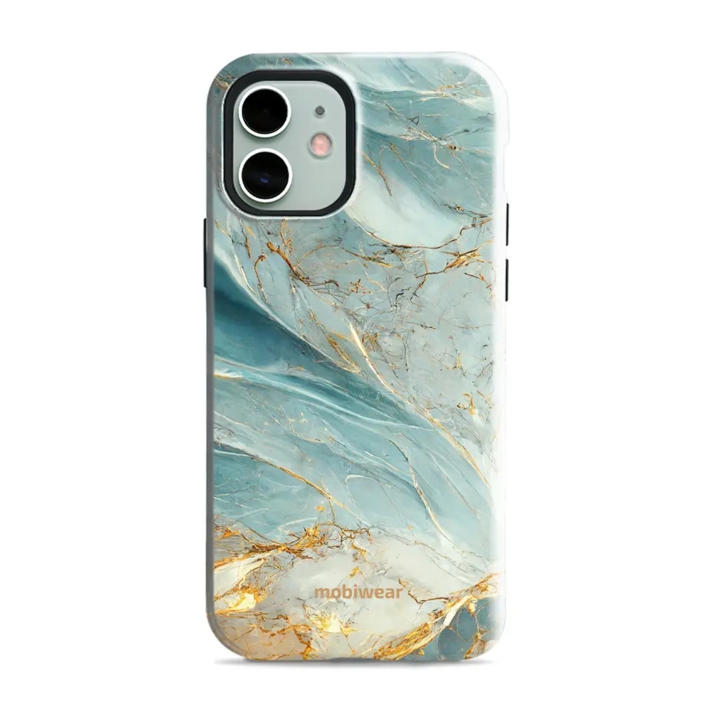 Etui ochronne do iPhone 12, Mobiwear Elite Pro, żyła lazuru