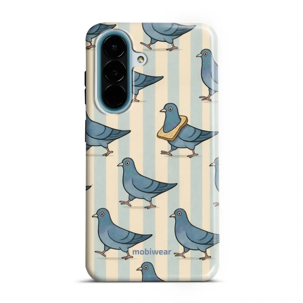 Etui ochronne do Galaxy A27 5G, Mobiwear Elite Pro, błękitne gołębie