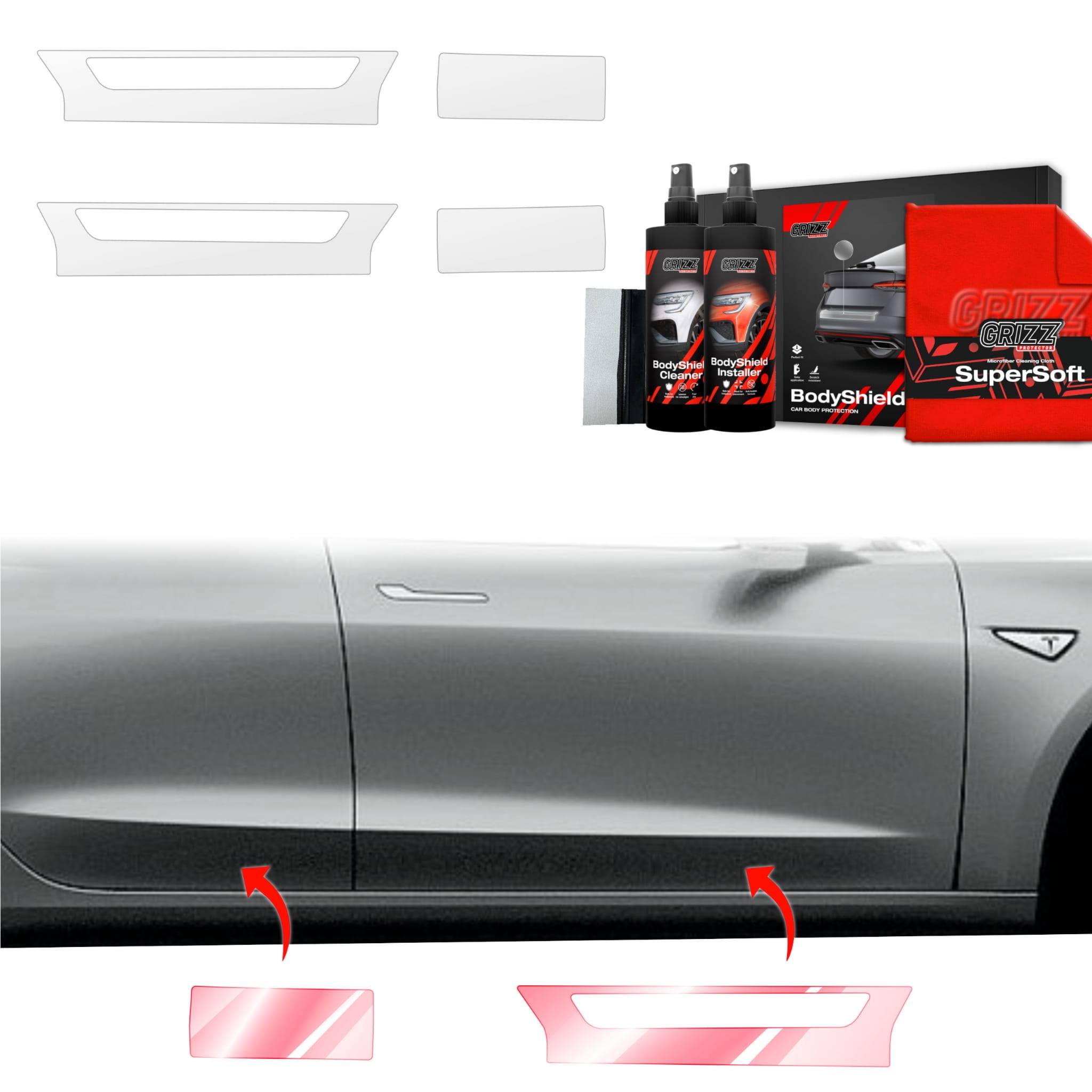 4w1 Folia ochronna na progi Grizz Protector do Tesla Model 3 (2017-2020)