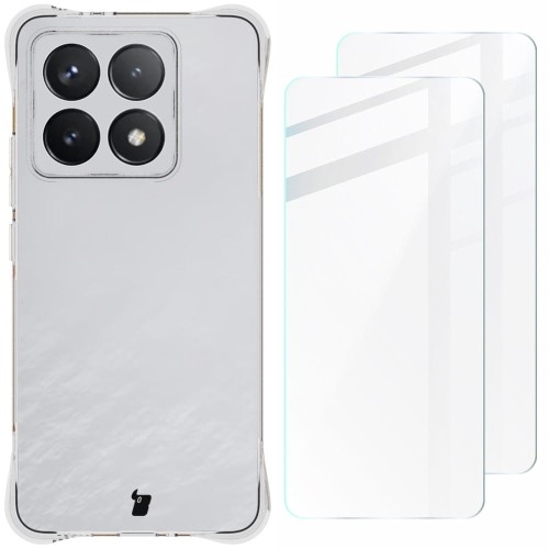 Image of Etui + 2x szkło hartowane Bizon Case Clear Pack do Xiaomi 14T