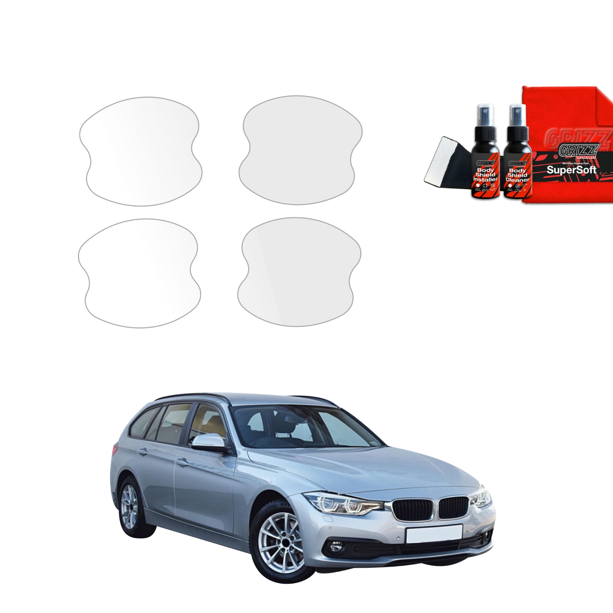4w1 Folia ochronna pod klamki Grizz Protector do BMW 3 F31 Kombi LCI (2015-2018)