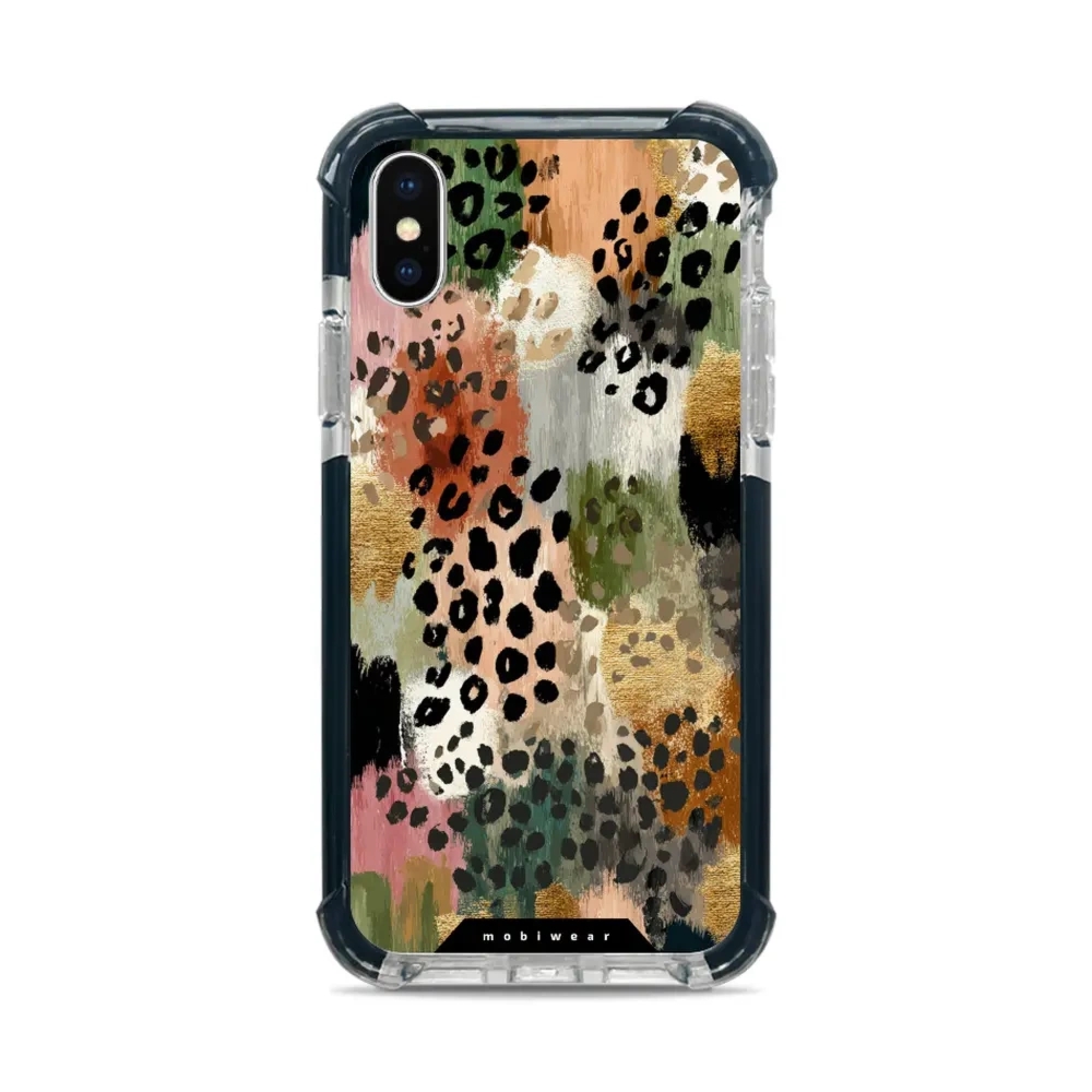 Etui ochronne do iPhone Xs do MagSafe, Mobiwear Elite Bumper, malownicze cętki