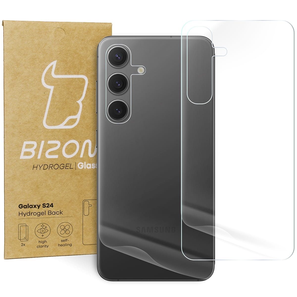 Folia hydrożelowa na tył Bizon Film Hydrogel Back Duo do Galaxy S24, 2 sztuki