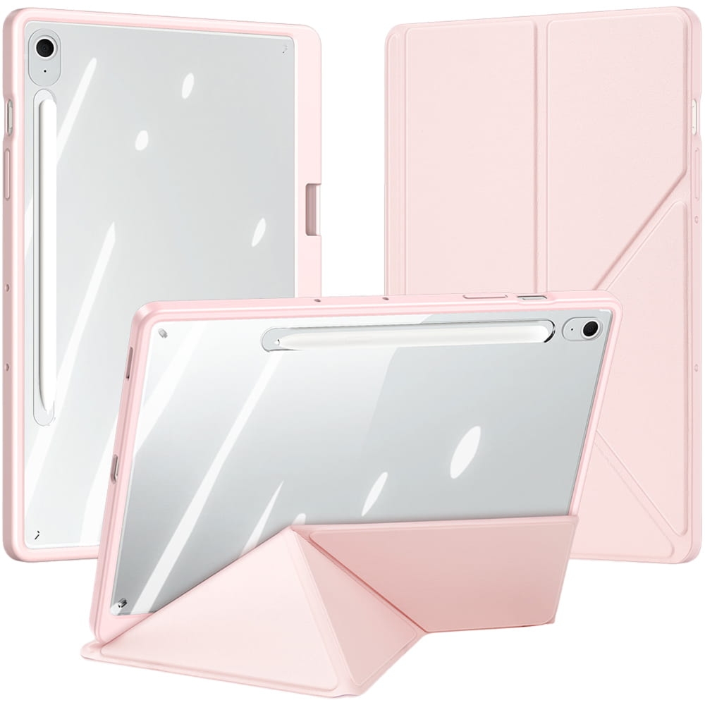 Etui z klapką Dux Ducis Magi do Galaxy Tab S10 FE Plus, przezroczysto-różowe