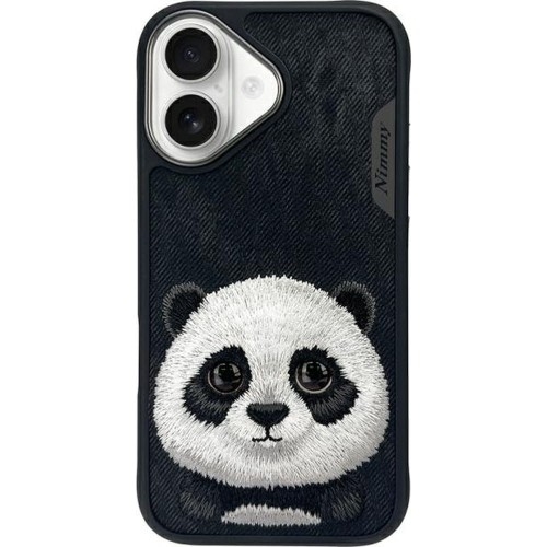 Image of Etui Nimmy Big Eyed Pet 2.0 Panda do iPhone 16, czarne z pandą