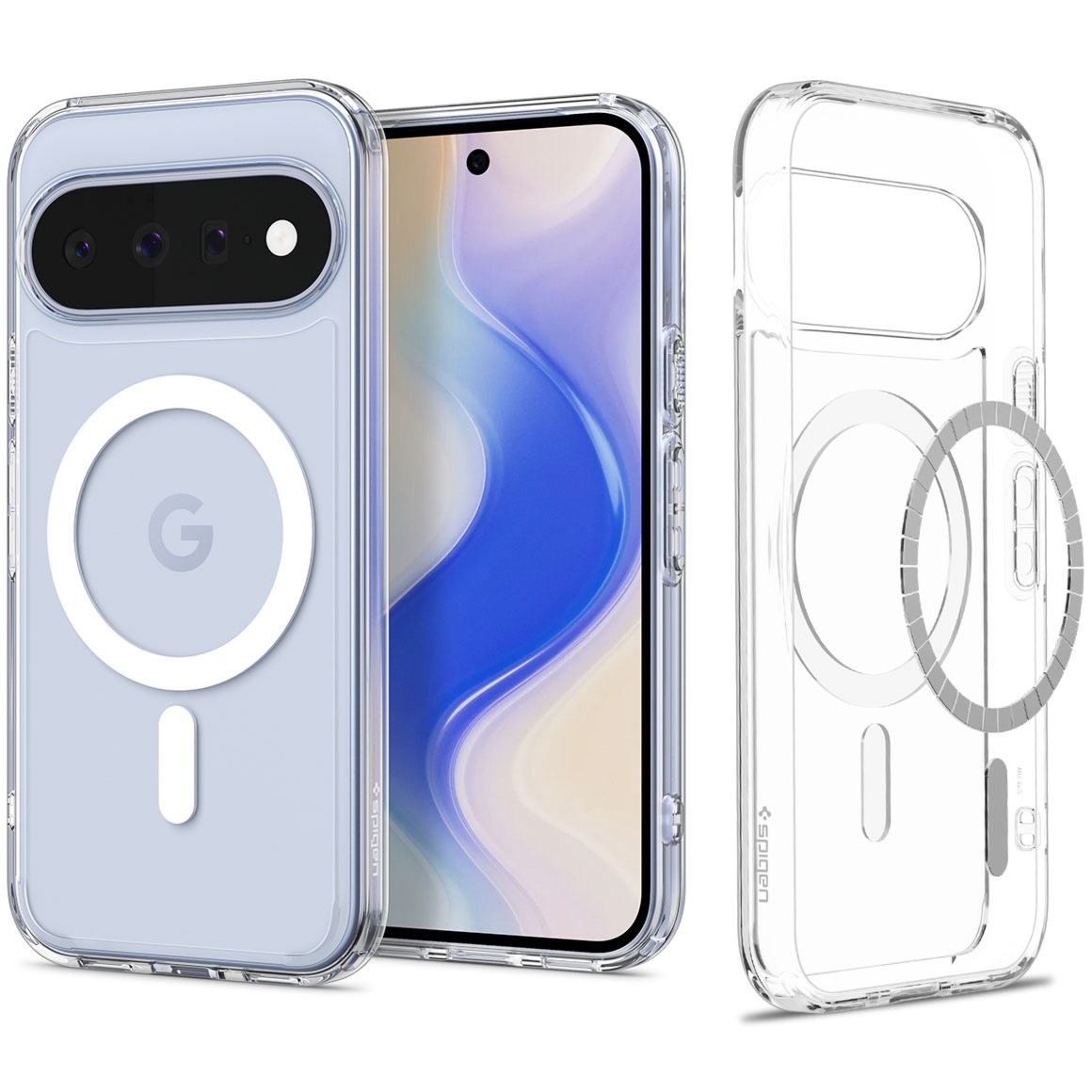 Etui Spigen Ultra Hybrid Mag do MagSafe do Google Pixel 11, przezroczysto-białe