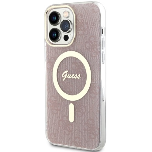 Image of Etui Guess Hardcase 4G MagSafe do iPhone 13 Pro Max, różowe