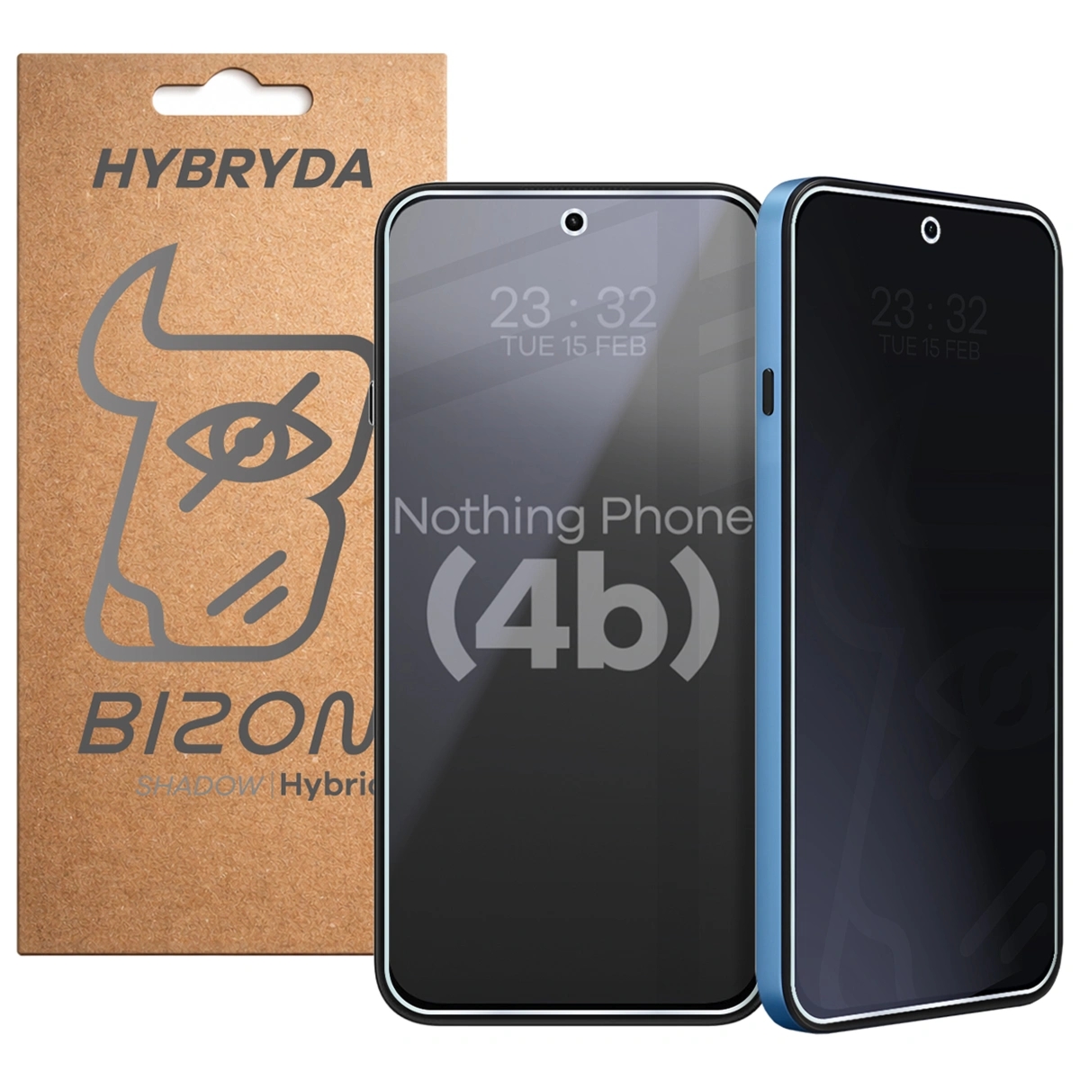 Prywatyzujące szkło hybrydowe Bizon Hybrid Shadow do Nothing Phone (4b), matowe