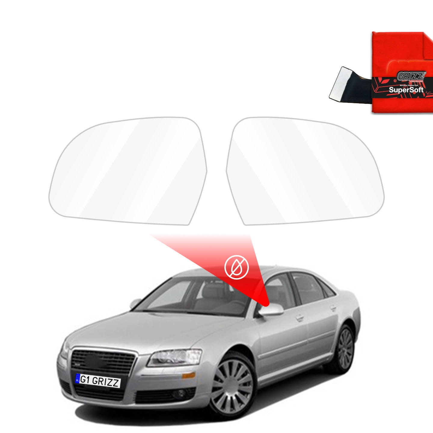 Folia przeciwdeszczowa Grizz Protector na lusterka do Audi A8 D3 (2003-2010)