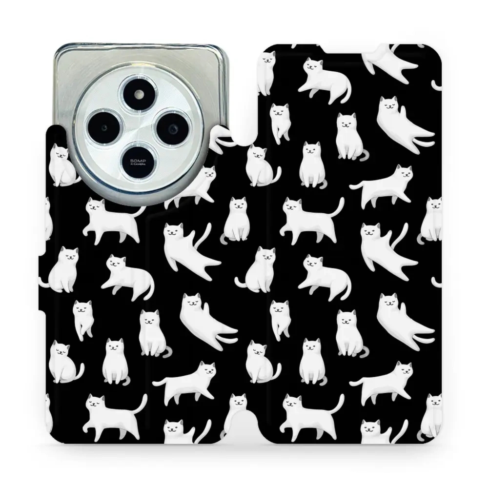 Etui z klapką do Xiaomi POCO C75, Mobiwear Book, kotki luna