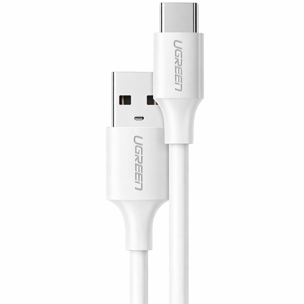 Kabel Ugreen US287 USB-A / USB-C, 3A, QC 3.0, 0,25m, biały