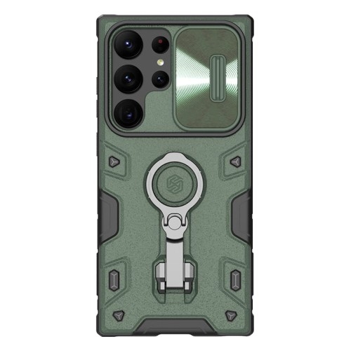 Image of Etui z ochroną aparatu Nillkin CamShield Armor Pro do Galaxy S23 Ultra, zielone