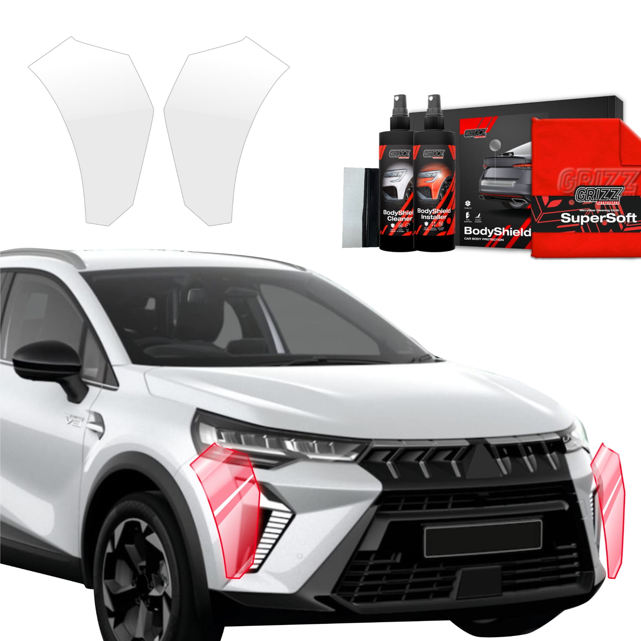 2w1 Folia ochronna Grizz Protector na bok zderzaka do Mitsubishi ASX Facelift (2024-2026)