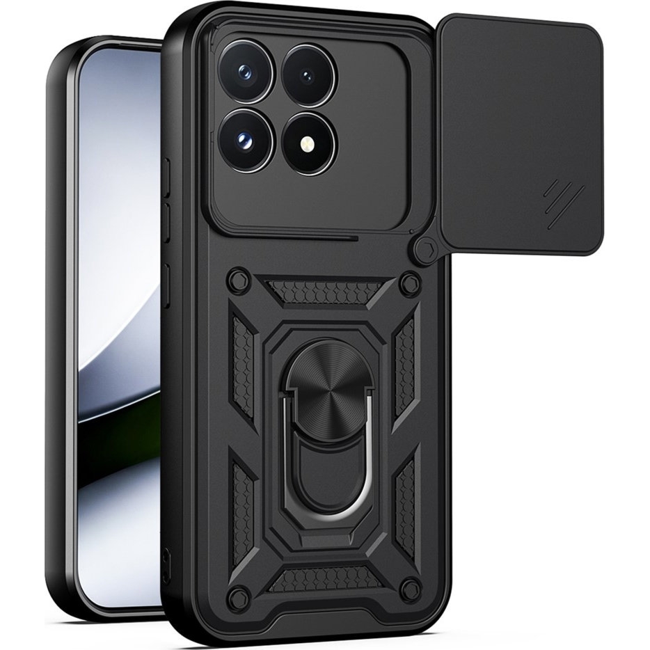 Etui z ochroną aparatu Techsuit CamShield Series do Xiaomi POCO F9 Pro, czarne